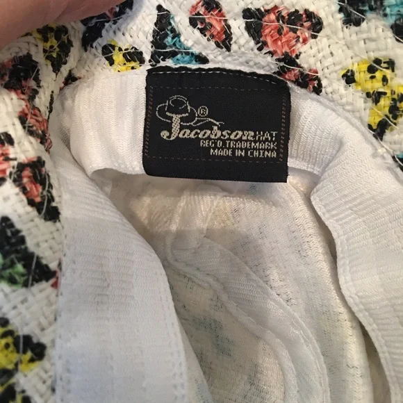 Jacobson Children’s Bucket Hat White With Colored Butterflies Size Small EUC - Picture 4 of 6